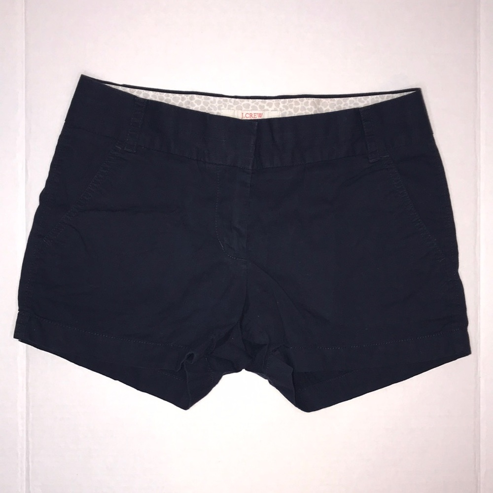 J. Crew Factory navy blue chino broken in shorts for women
